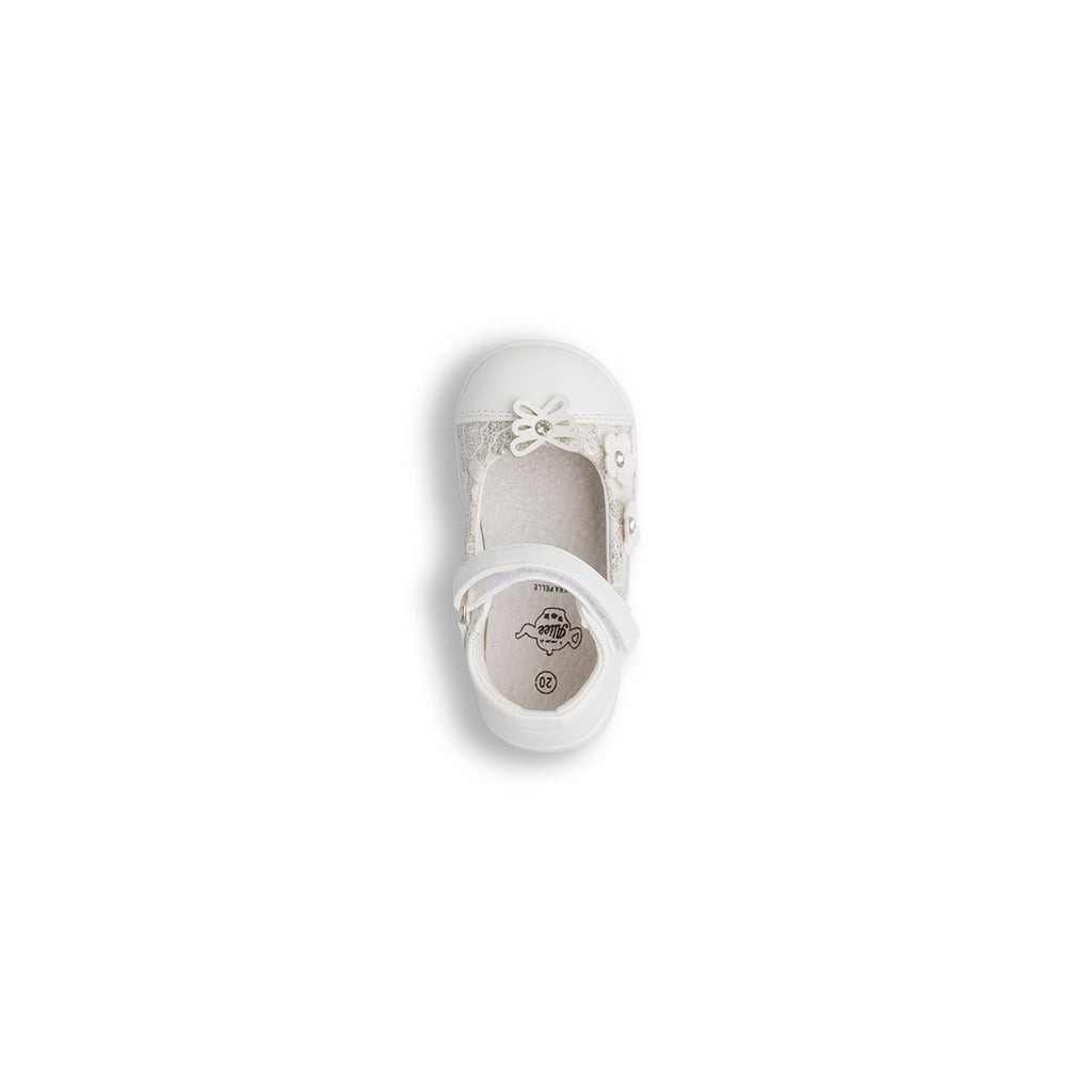 Ballerine Primi passi bianche da Bambina Le scarpe di Alice con fiocco