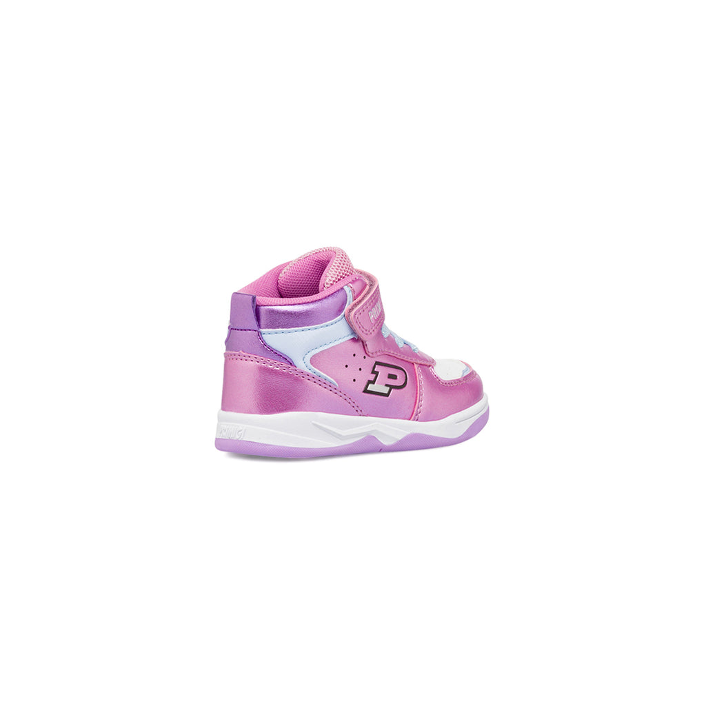 Sneakers primi passi bambina rosa metallizzato con logo Primigi