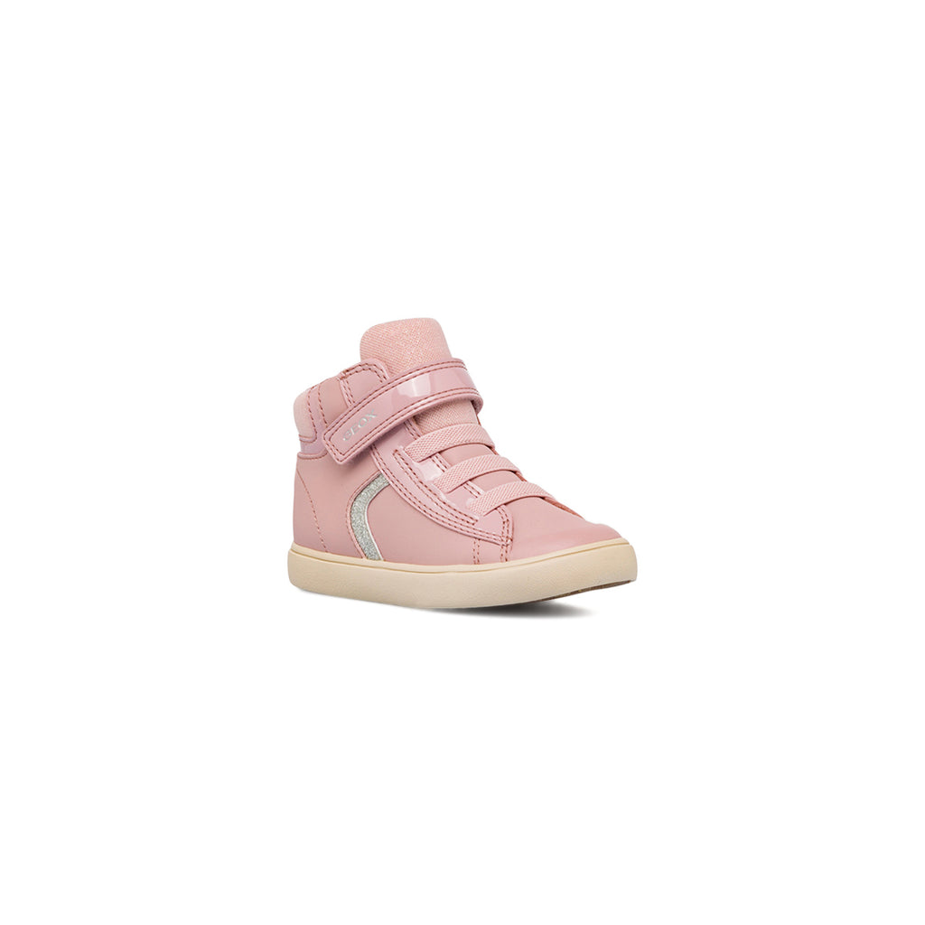 Sneakers traspiranti alte da bambina primi passi rosa Geox