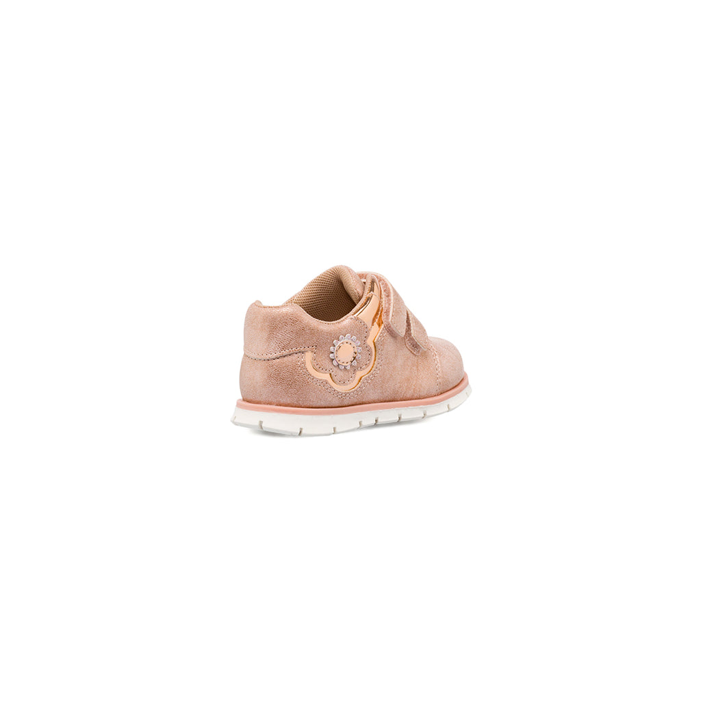 Sneakers Primi Passi da bambina rosa iridescente e strappo Chicco