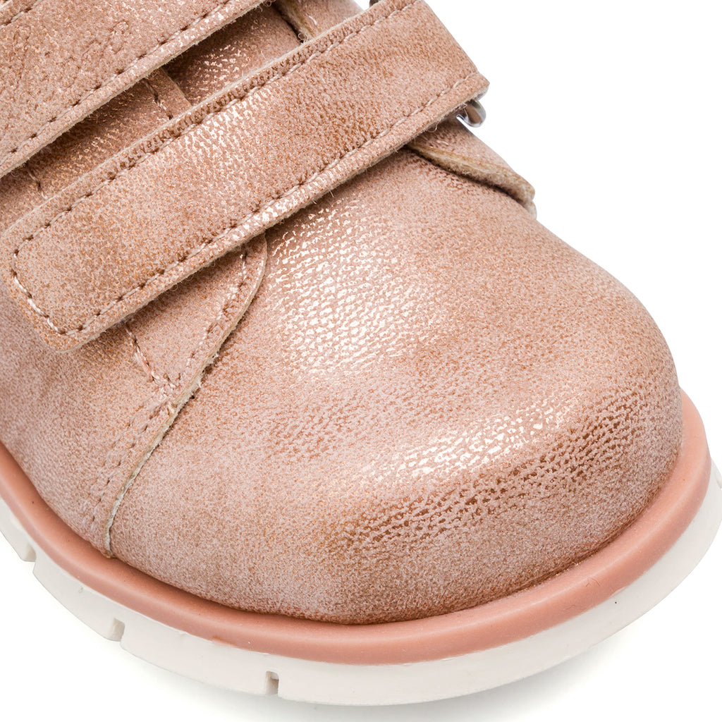 Sneakers Primi Passi da bambina rosa iridescente e strappo Chicco