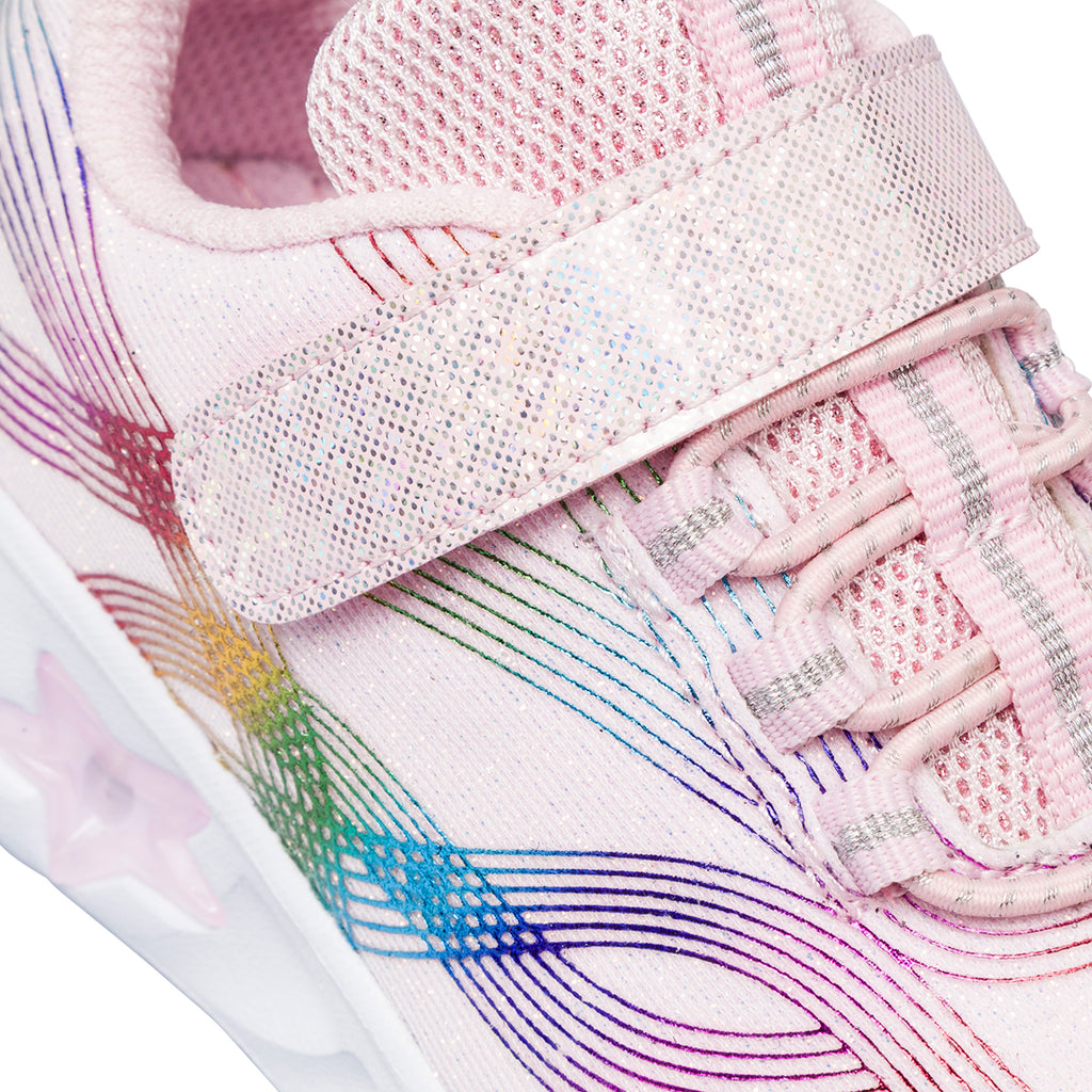 Sneakers da bambina rosa con luci nella suola Le scarpe di Alice