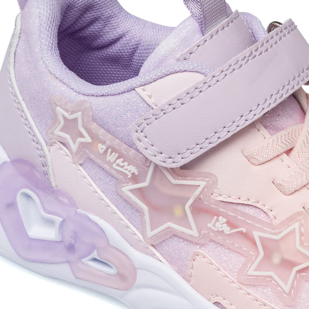 Sneakers da bambina rosa e lilla con luci Le Scarpe di Alice