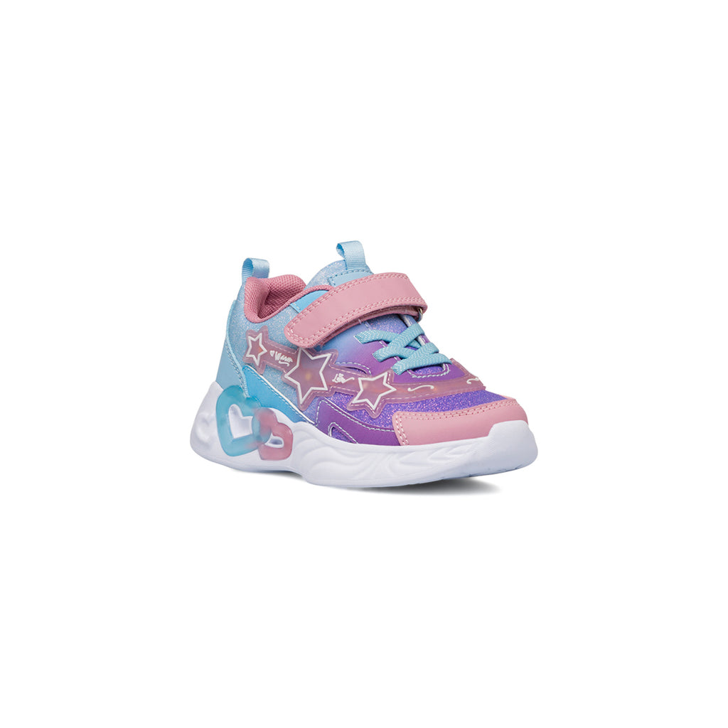 Sneakers da bambina viola e azzurre con luci Le Scarpe di Alice