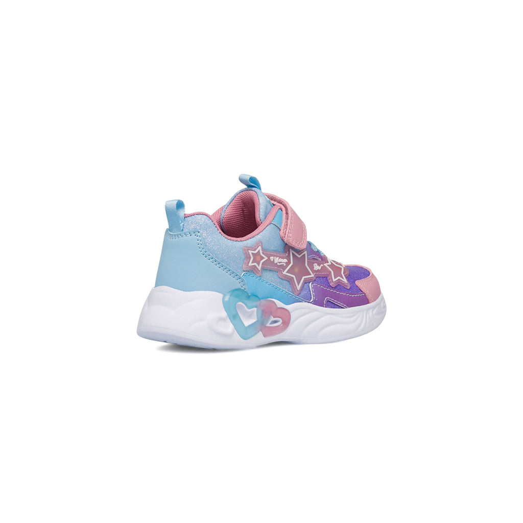 Sneakers da bambina viola e azzurre con luci Le Scarpe di Alice