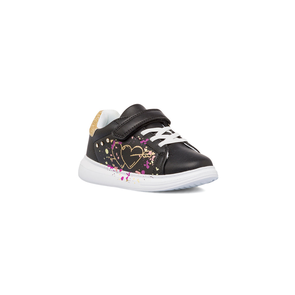 Sneakers nere da bambina con dettagli glitter e stampa Le scarpe di Alice