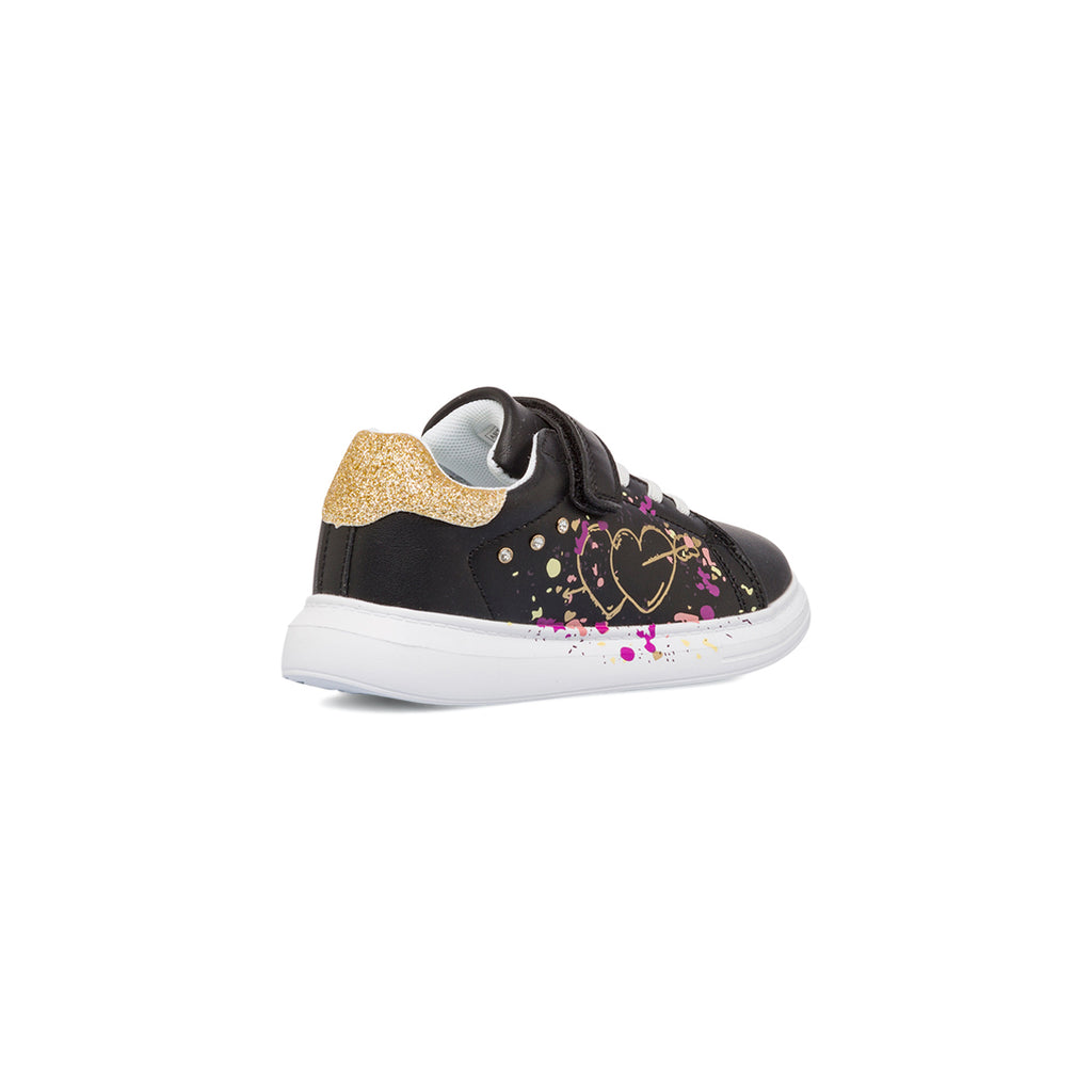 Sneakers nere da bambina con dettagli glitter e stampa Le scarpe di Alice
