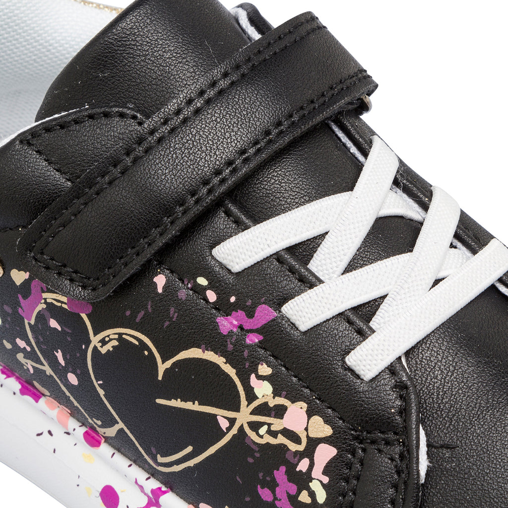 Sneakers nere da bambina con dettagli glitter e stampa Le scarpe di Alice
