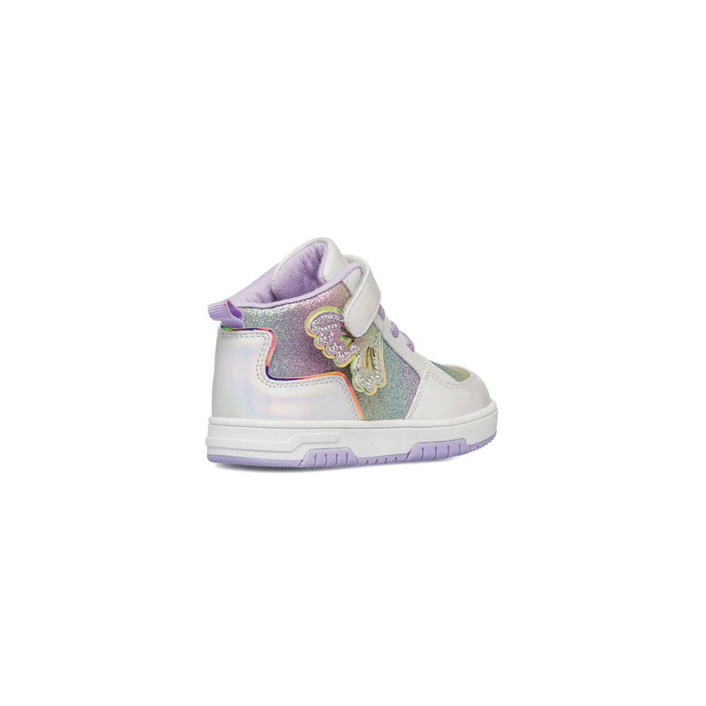 Sneakers bianche da bambina con dettagli lilla e glitter Le scarpe di Alice