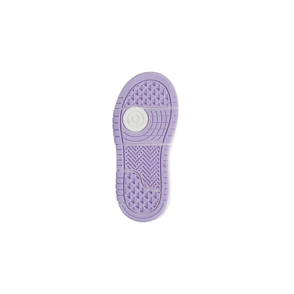 Sneakers bianche da bambina con dettagli lilla e glitter Le scarpe di Alice