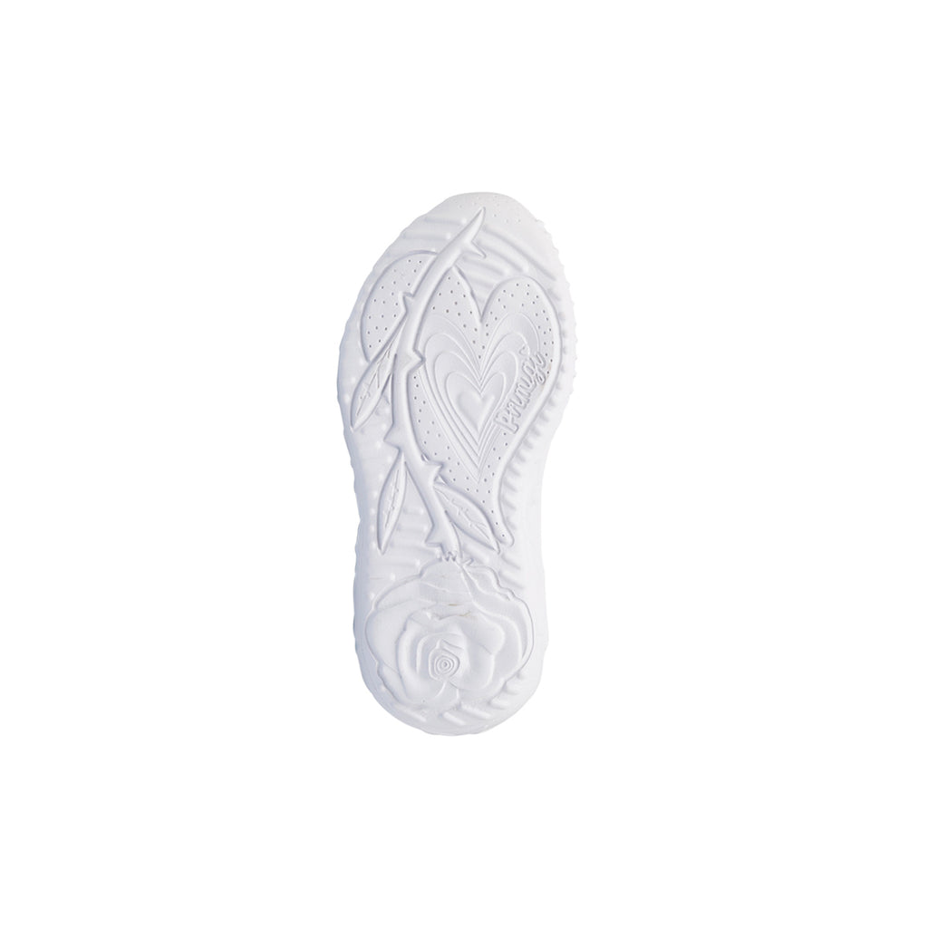 Sneakers da bambina bianche e rosa con luci Primigi