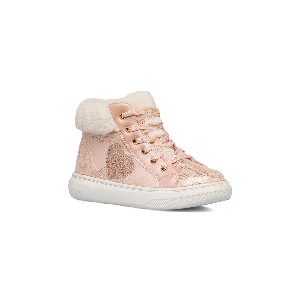 Sneakers alta rosa metal da bambina Le Scarpe di Alice