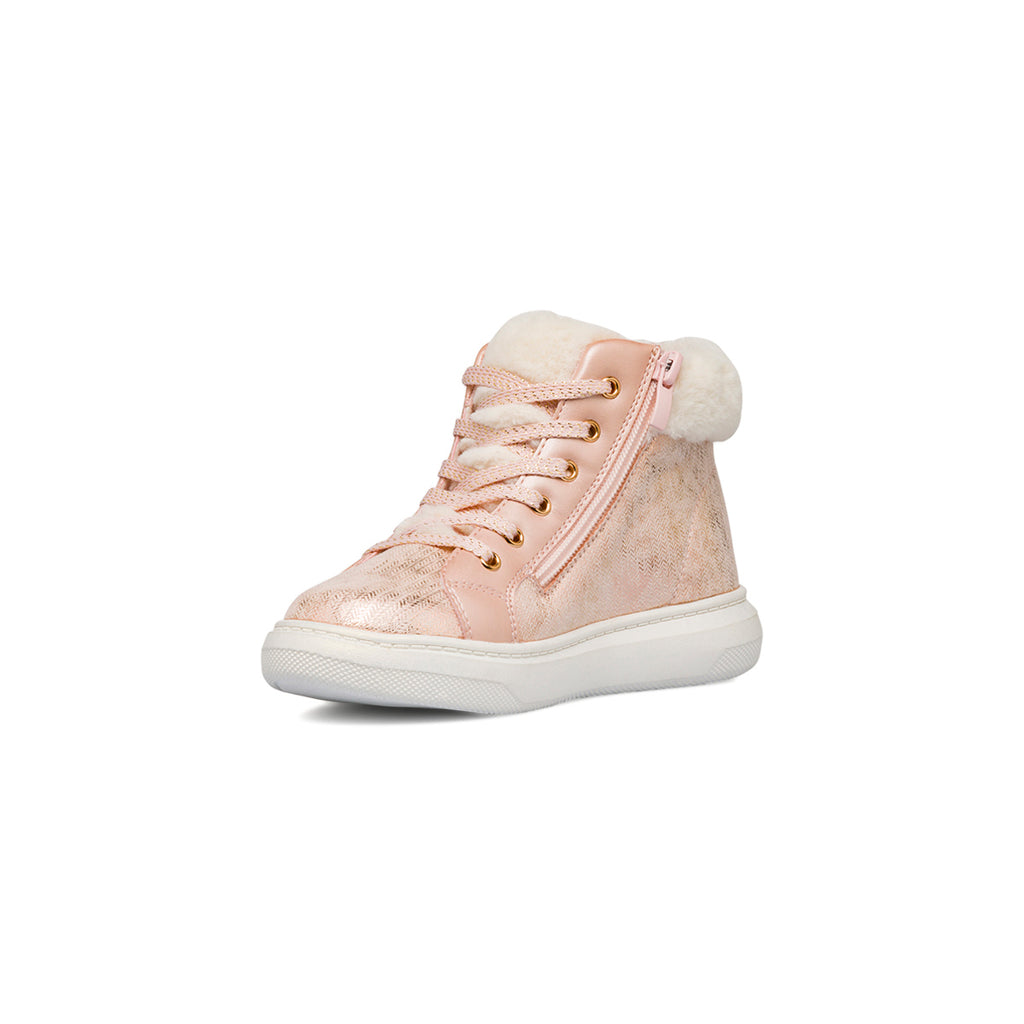 Sneakers alta rosa metal da bambina Le Scarpe di Alice