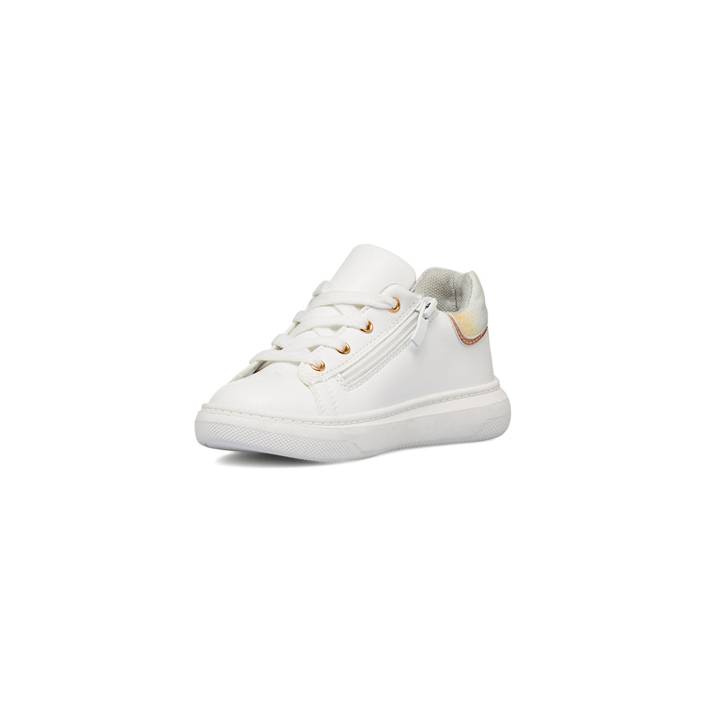 Sneakers bianche da bambina con dettagli glitter e farfalla con paillettes Le scarpe di Alice