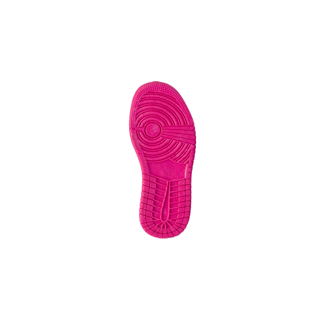 Sneakers alte da bambina bianche e fucsia con inserti neri e glitter Le scarpe di Alice