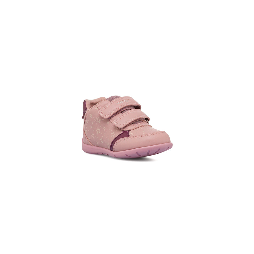 Sneakers primi passi bamina rosa con chiusura strappi e logo Geox