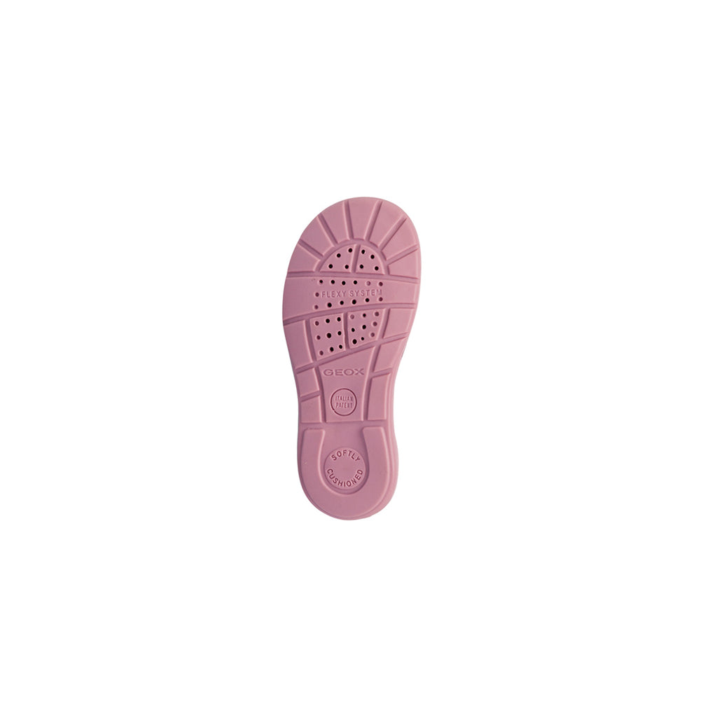 Sneakers primi passi bamina rosa con chiusura strappi e logo Geox