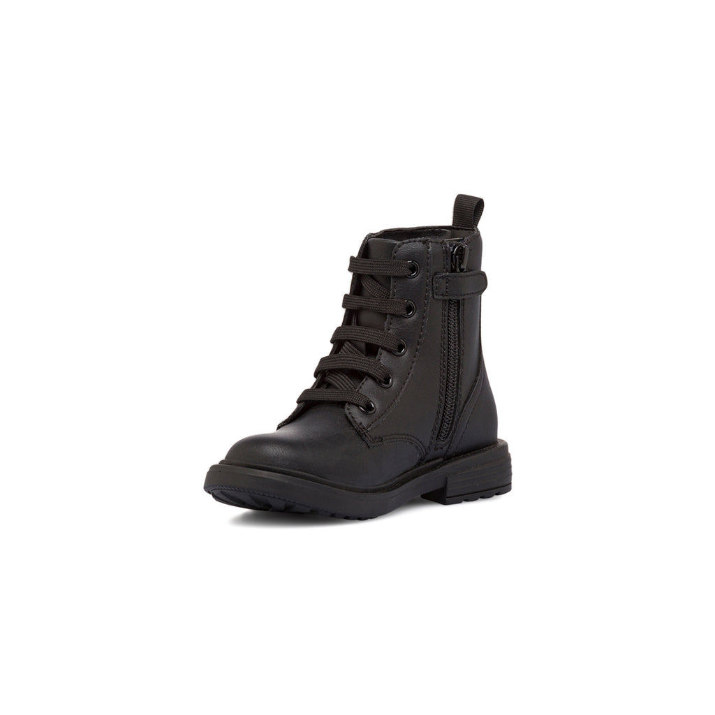 Anfibi traspiranti da bambina neri con borchie Geox