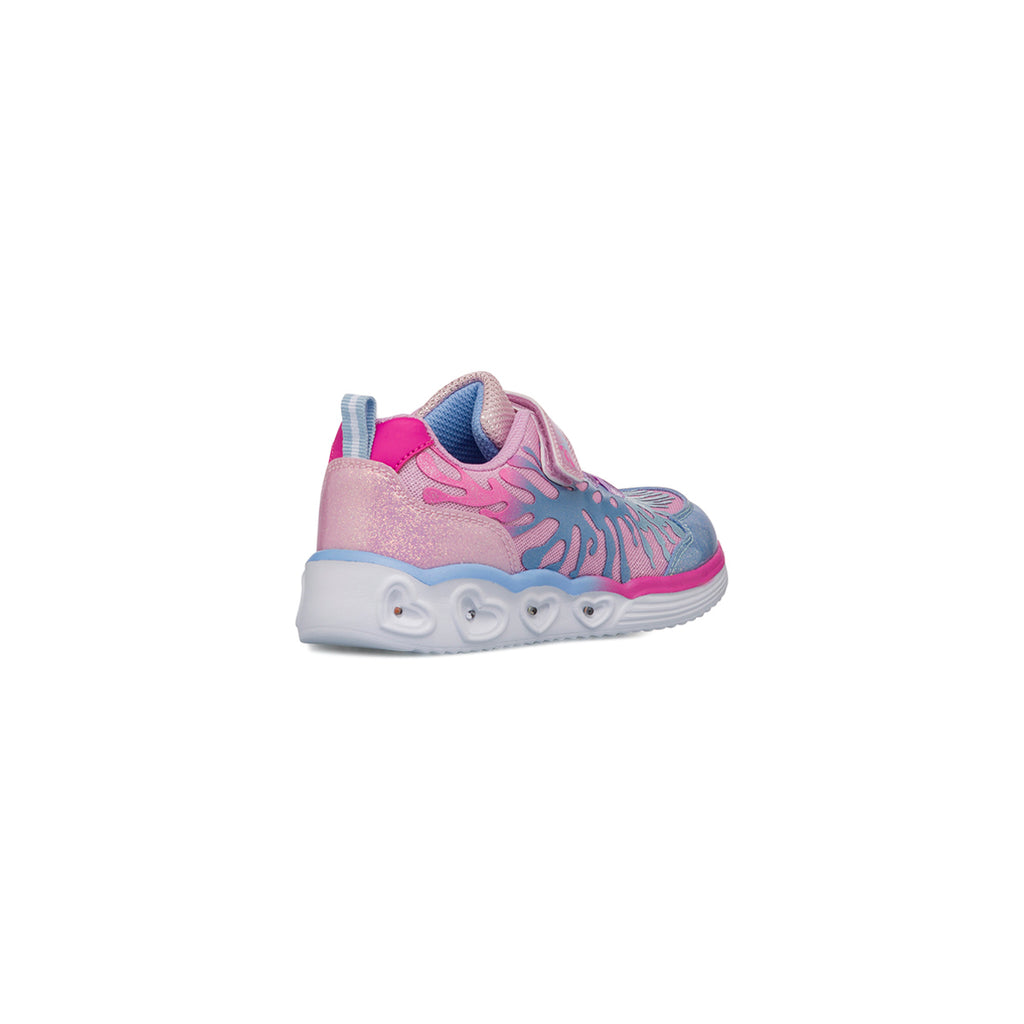 Sneakers Bambina Rosa e Azzurro con Glitter e Luci Le scarpe di Alice