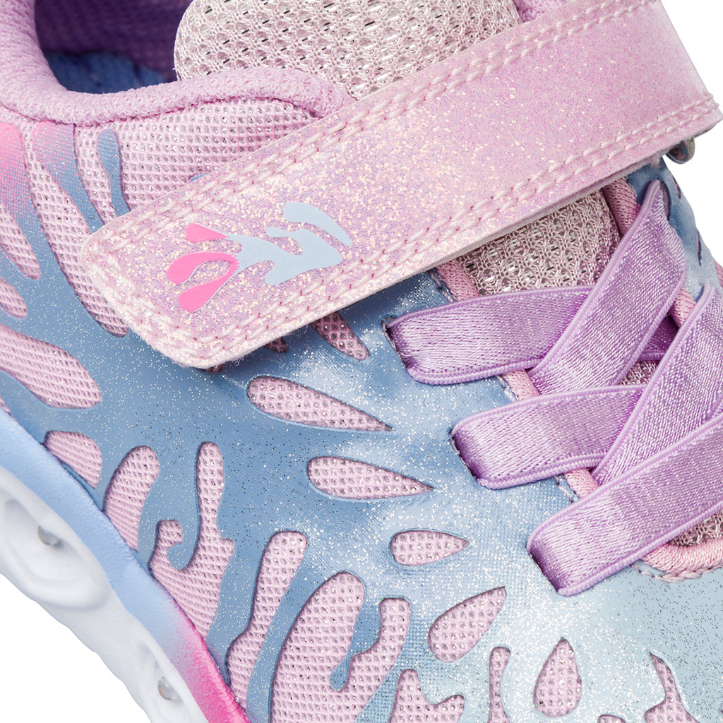 Sneakers Bambina Rosa e Azzurro con Glitter e Luci Le scarpe di Alice
