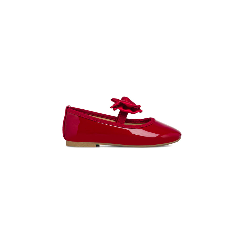 Ballerine in vernice rosse da bambina con fiocco Le Scarpe di Alice