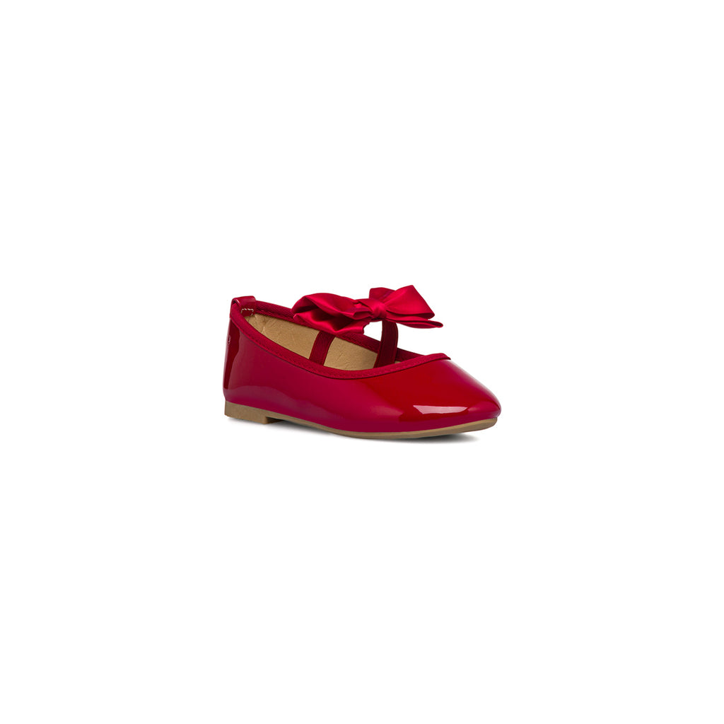 Ballerine in vernice rosse da bambina con fiocco Le Scarpe di Alice