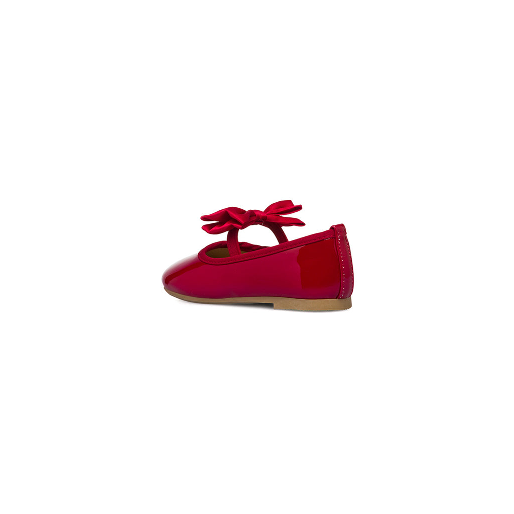 Ballerine in vernice rosse da bambina con fiocco Le Scarpe di Alice