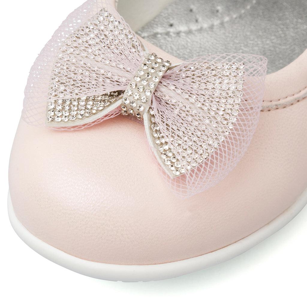 Ballerine rosa da Bambina con fiocco glitter Le scarpe di Alice