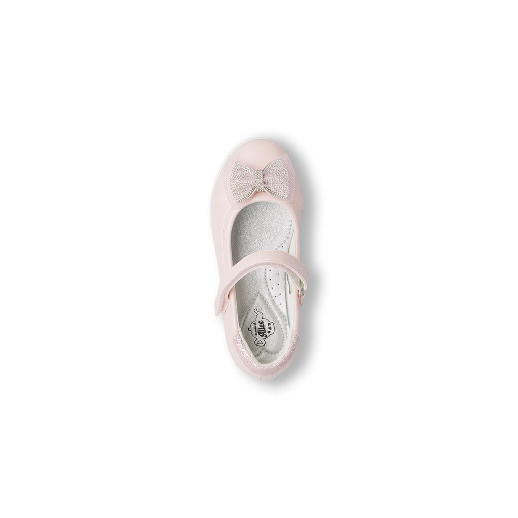 Ballerine rosa da Bambina con fiocco glitter Le scarpe di Alice