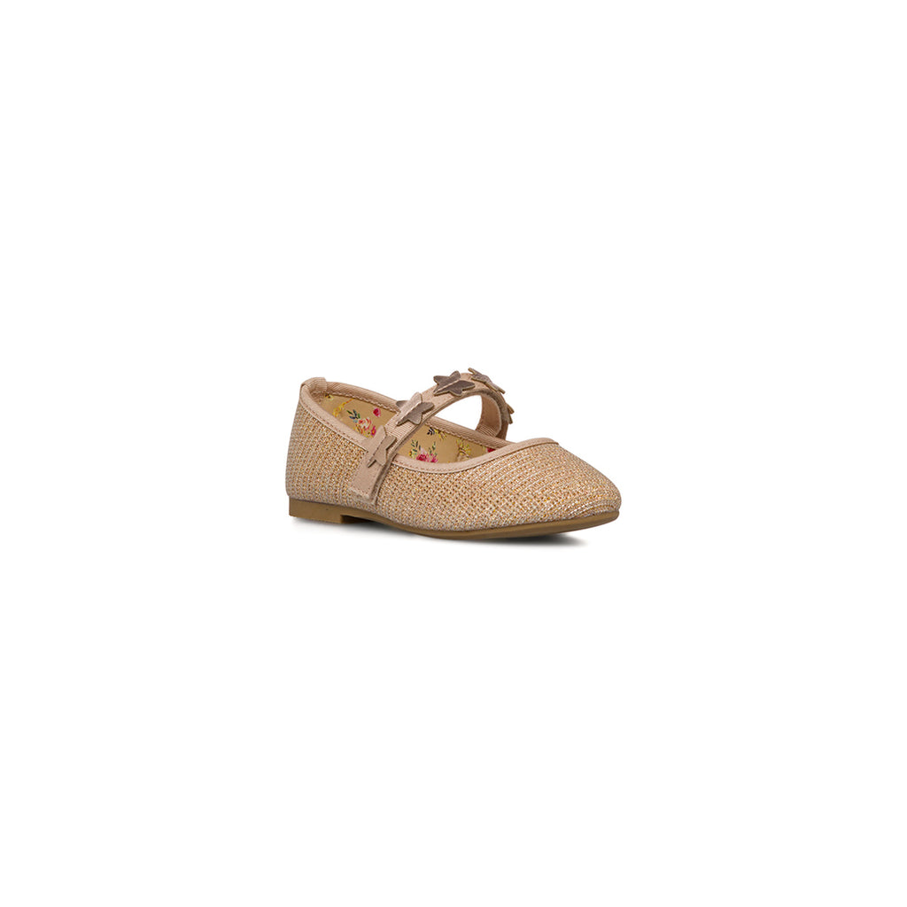 Ballerine oro da Bambina con stelle e glitter Le scarpe di Alice