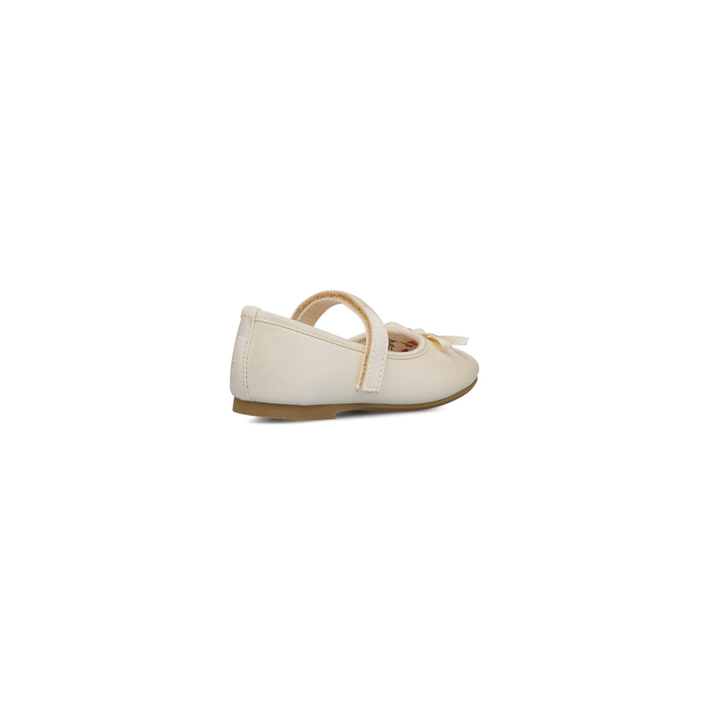 Ballerine Bambina bianco effetto iridescente con fiocco Dieci Baci