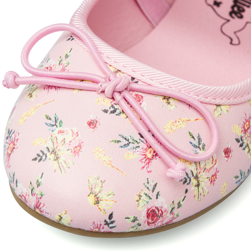 Ballerine rosa da Bambina con fiocco e cinturino Le scarpe di Alice