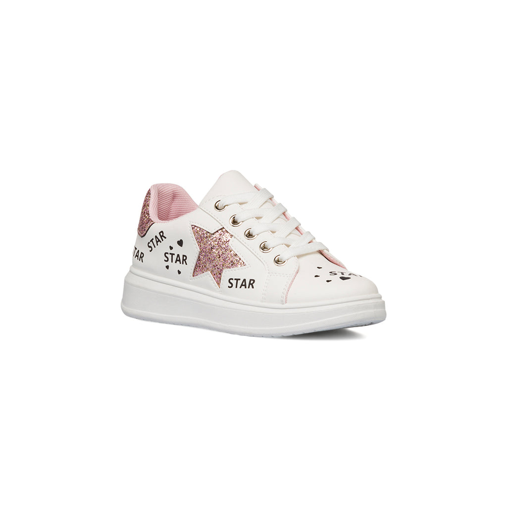 Sneakers da ragazza bianche con dettaglio glitter Dieci Baci