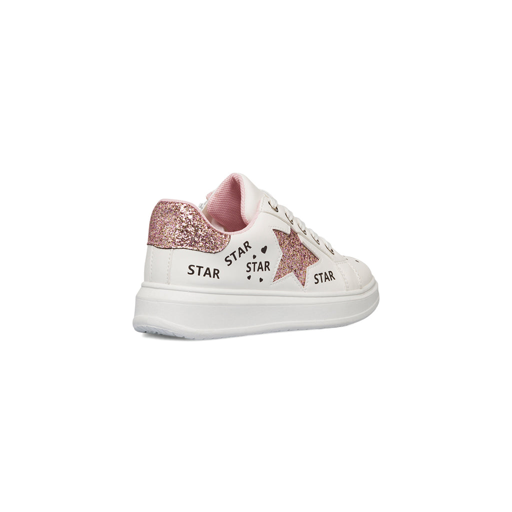 Sneakers da ragazza bianche con dettaglio glitter Dieci Baci