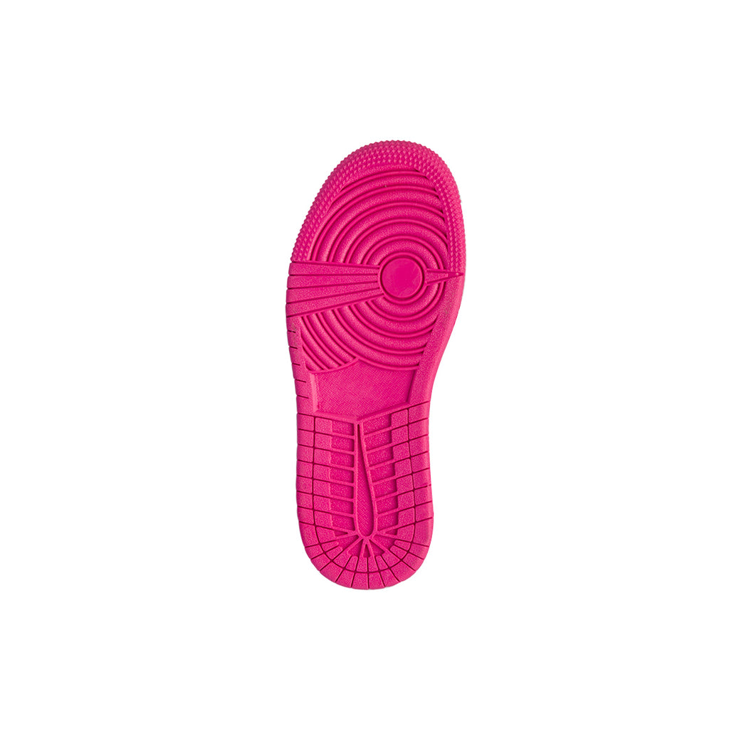 Sneakers alte bianche da ragazza con dettagli fuxia Le Scarpe di Alice