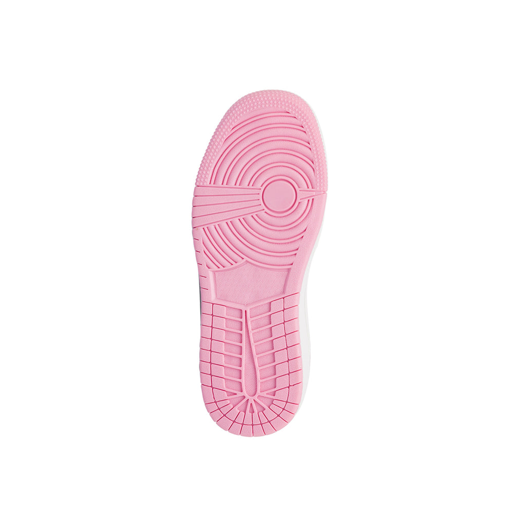 Sneakers alte da ragazza nere e rosa metallizzato e con glitter Le scarpe di Alice