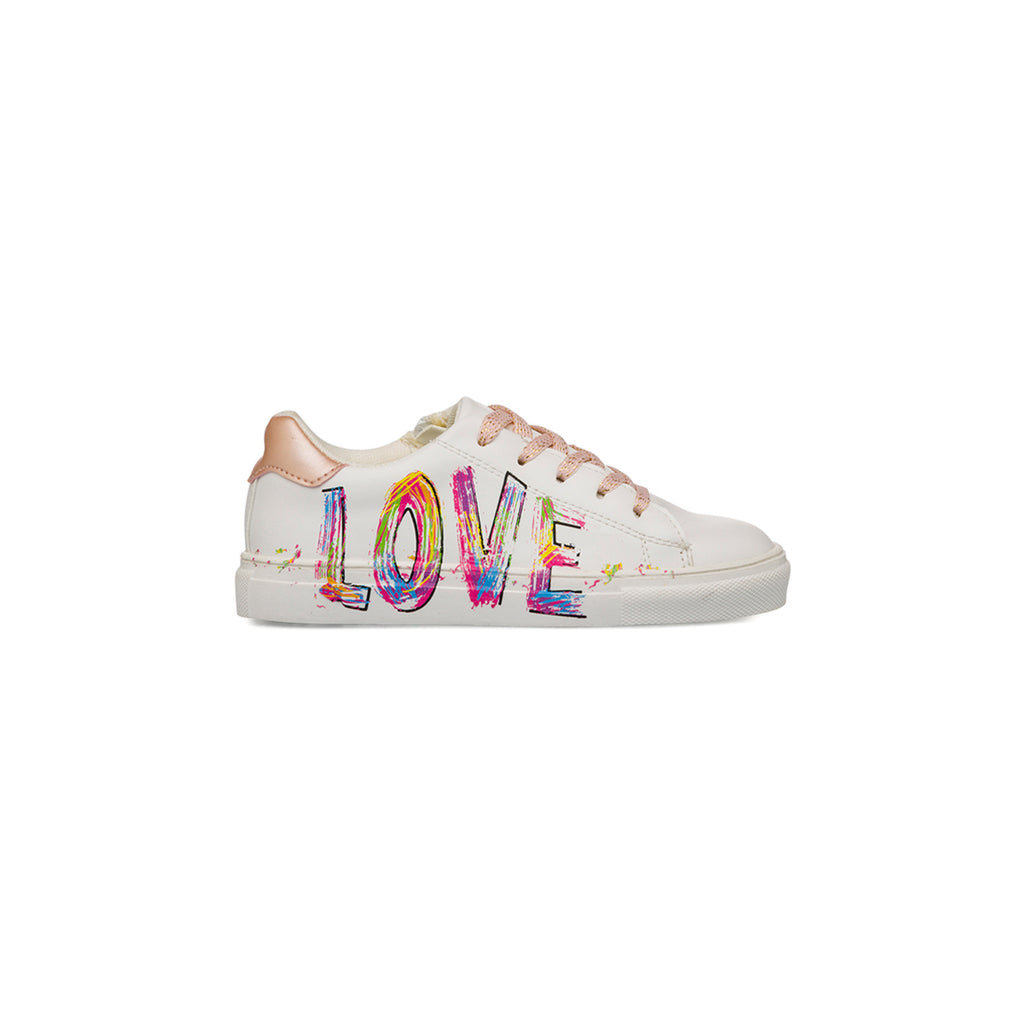 Sneakers Ragazza bianche con scritta LOVE Dieci Baci
