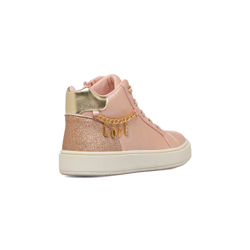 Sneakers rosa da Bambina con catena LOVE Dieci Baci