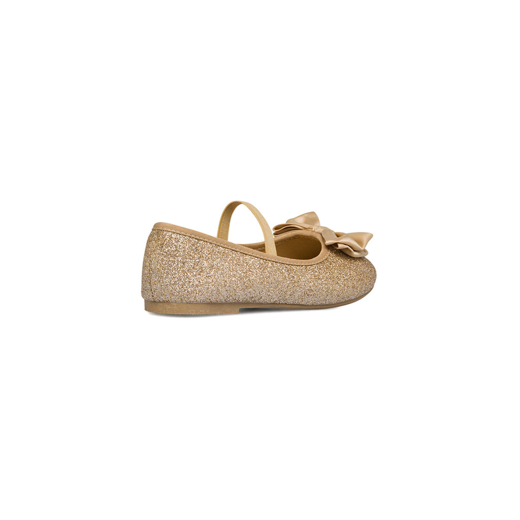 Ballerine in glitter oro da ragazza 10 Baci