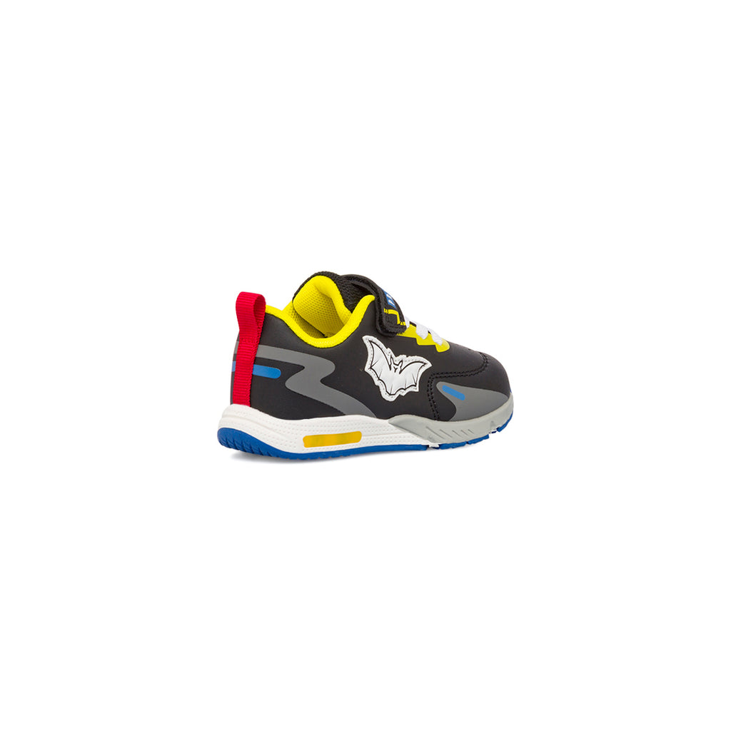 Sneakers primi passi bambino nere e giallo fluo con luci Primigi