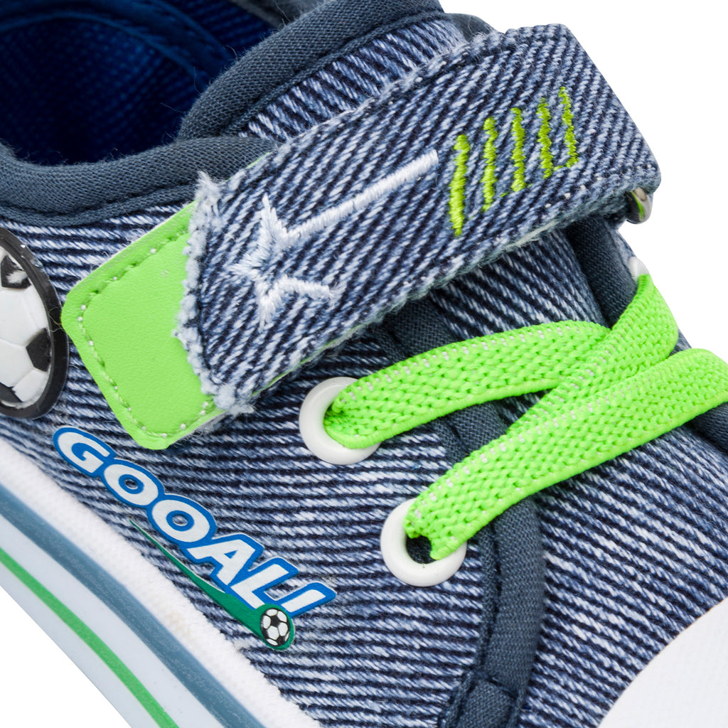Scarpe Primi passi blu da Bambino con chiusura a strappo Birilli&Monelli