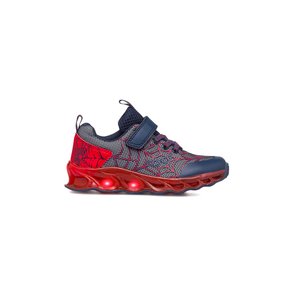 Sneakers bambino blu navyv e rosso con luci nella suola Birilli&Monelli