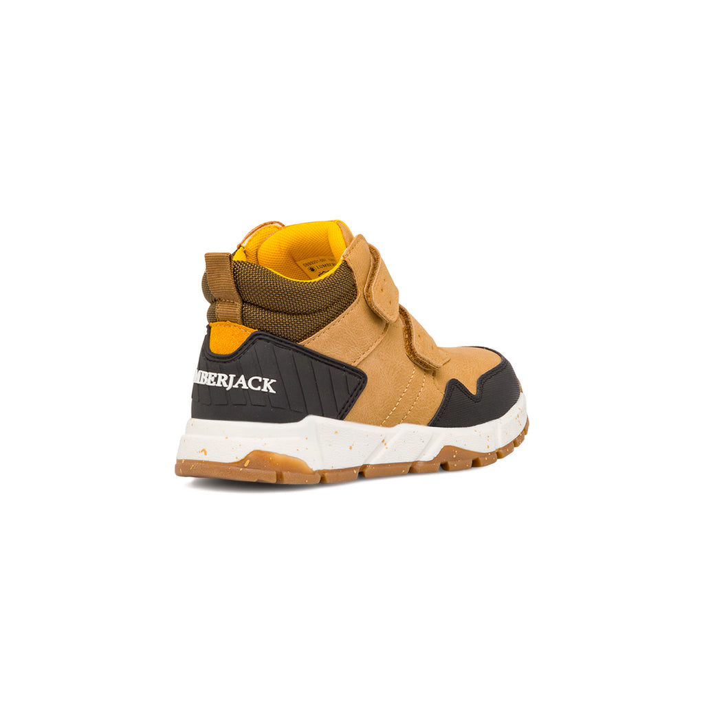 Sneakers da bambino ocra con logo Lumberjack