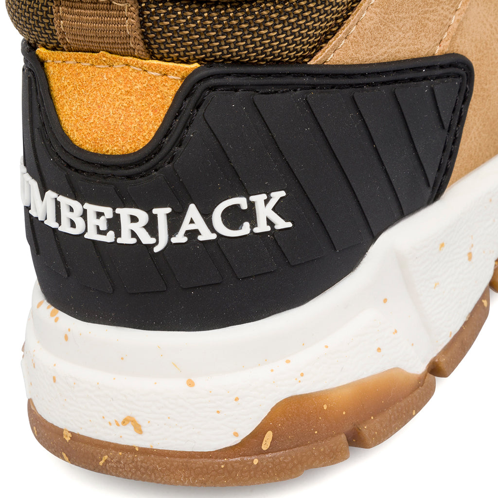 Sneakers da bambino ocra con logo Lumberjack
