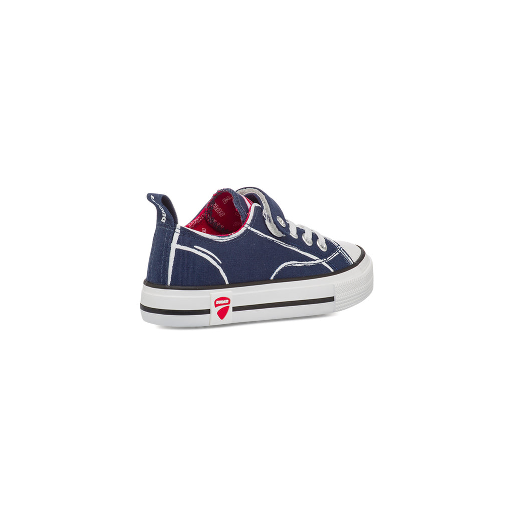 Sneakers blu da Bambino Ducati con chiusura a strappo