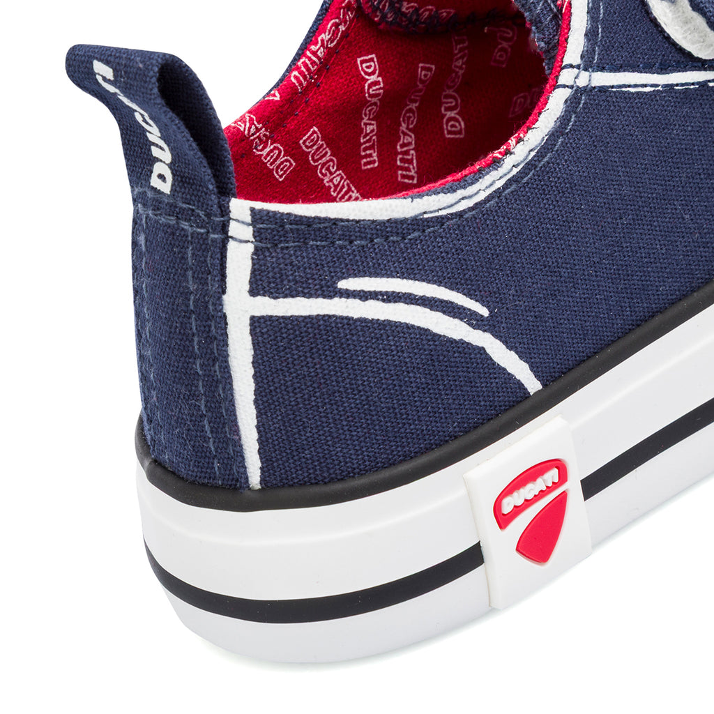 Sneakers blu da Bambino Ducati con chiusura a strappo