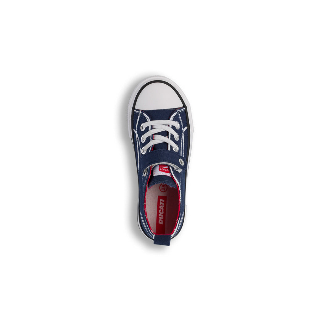 Sneakers blu da Bambino Ducati con chiusura a strappo