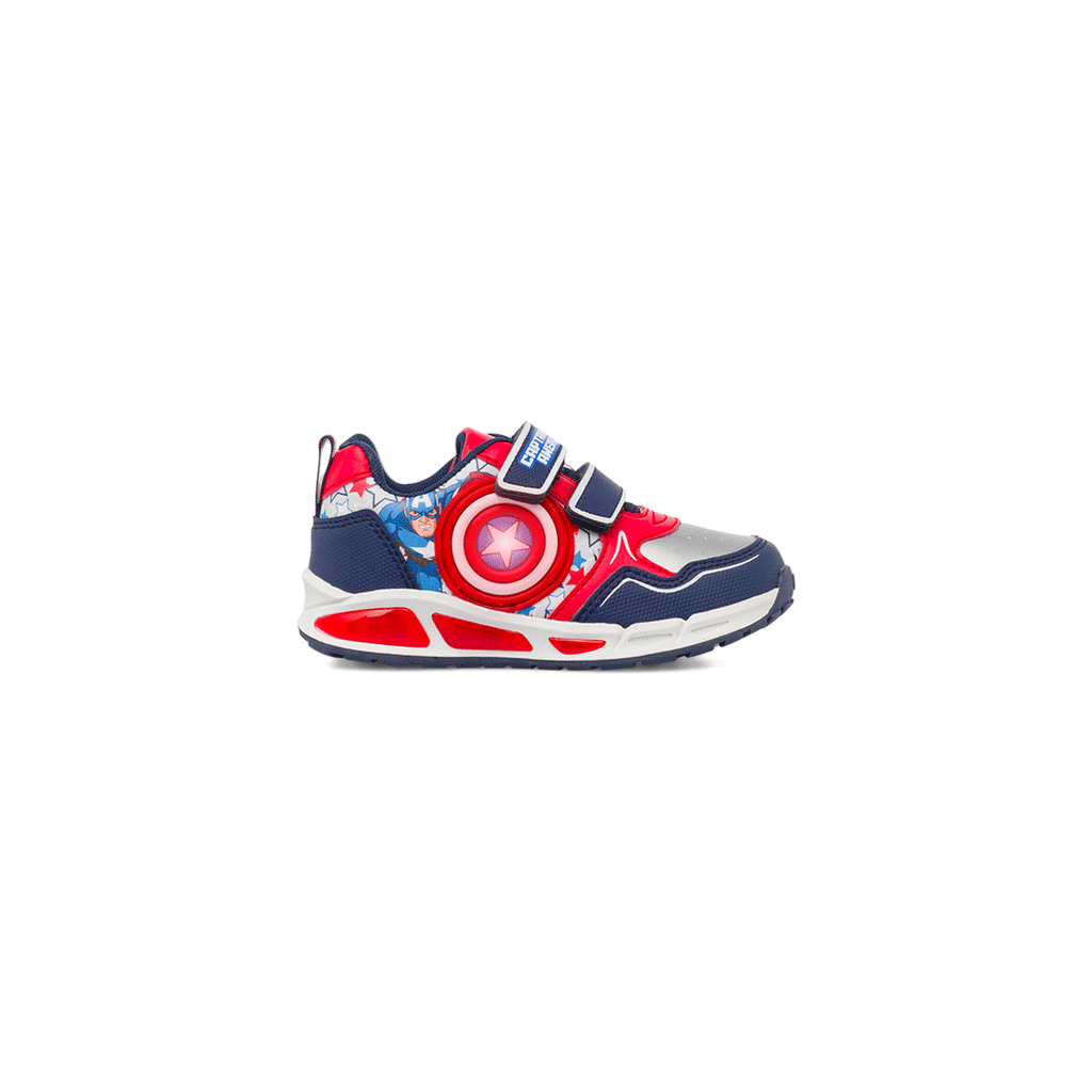 Sneakers bianche da Bambino Avengers con Capitan America e Luci