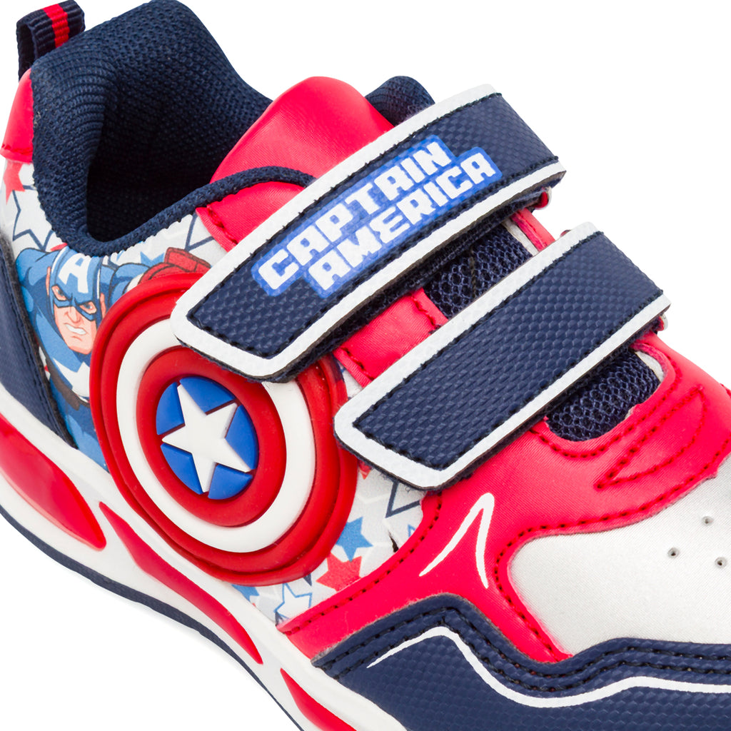 Sneakers bianche da Bambino Avengers con Capitan America e Luci