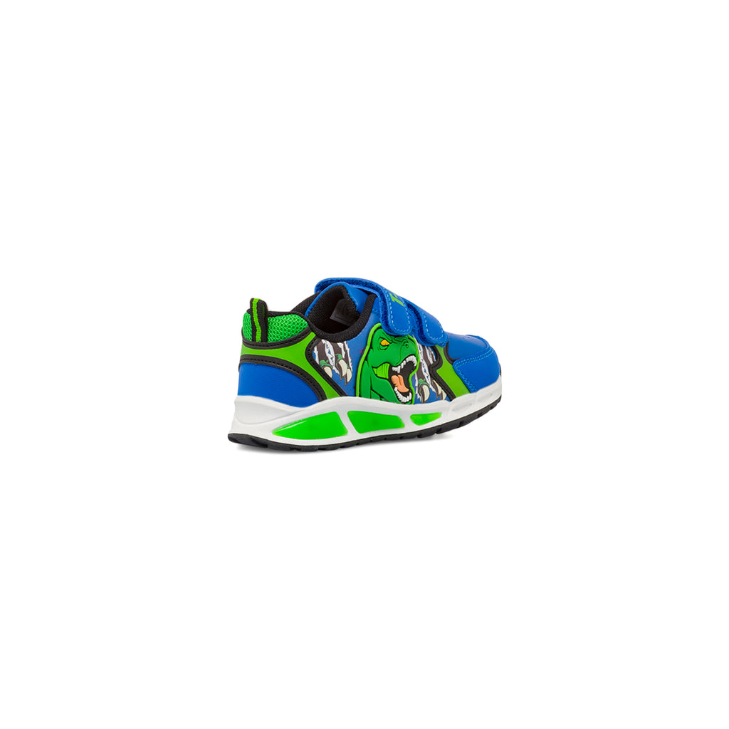 Sneakers blu da Bambino con Luci e stampa Dinosauri